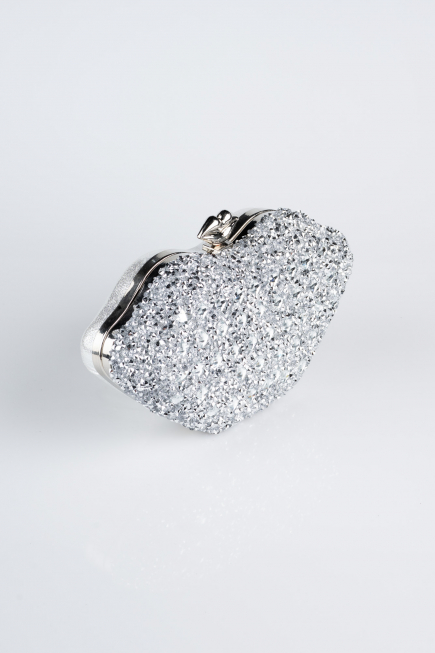 Silber Abendtasche Schuppig SH831