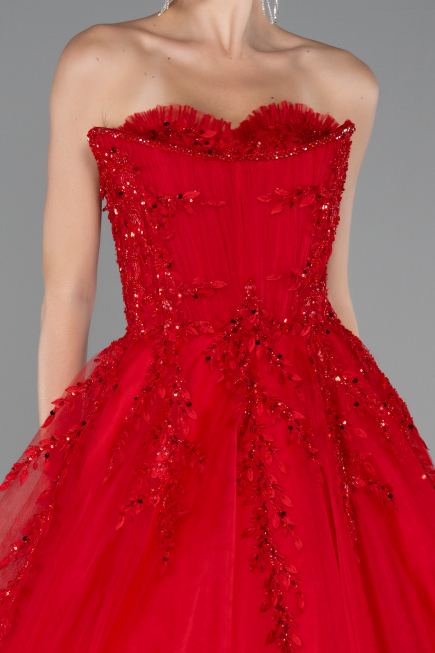 Rot Designer Abendkleid Lang ABU4431