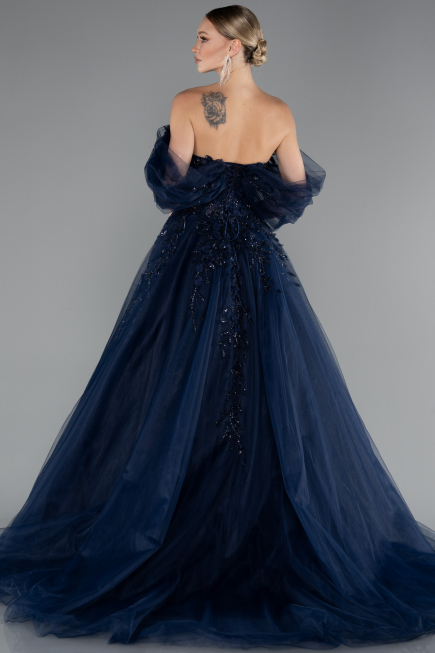 Marineblau Designer Abendkleid Lang ABU4720
