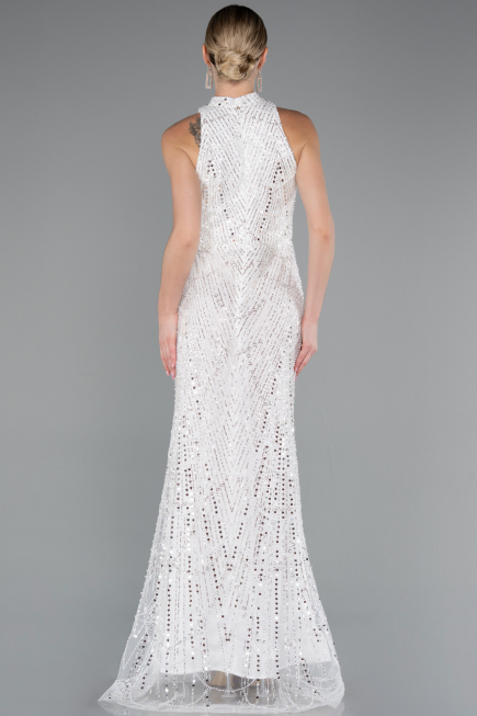 Weiß Abendkleid Lang ABU4791