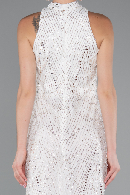 Weiß Abendkleid Lang ABU4791