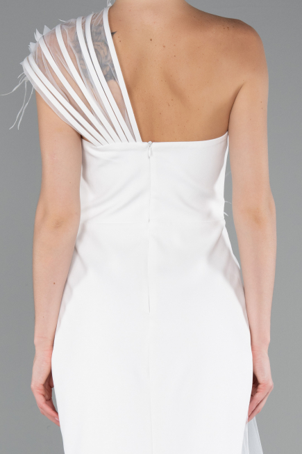 Abendkleid Lang Weiß ABU4969