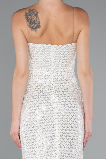 Weiß Partykleid Midi ABK2260