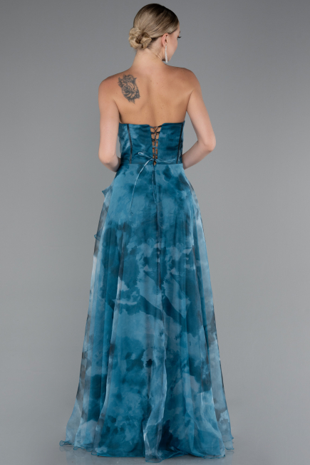 Petrolgrün Abendkleid Lang ABU3360