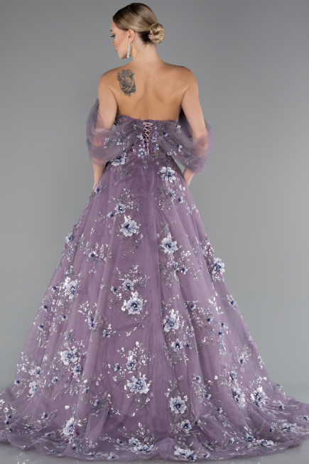 Designer Verlobungskleid Lang Lavendel ABU5074