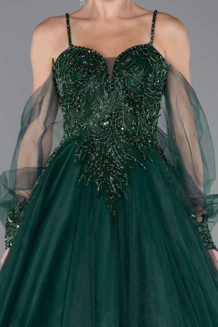 Smaragdgrün Designer Abendkleid Lang ABU2789