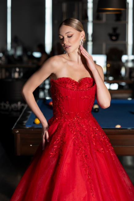 Rot Designer Abendkleid Lang ABU4431