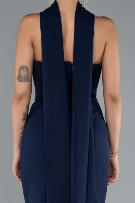 Abendkleid Lang Marineblau ABU5097