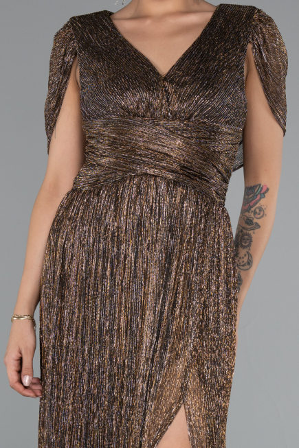 Abendkleid Lang Kupfer ABU5098