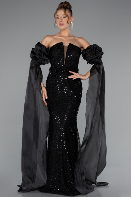 Abendkleid Lang Schwarz ABU5100