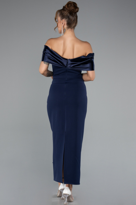Marineblau Partykleid Midi ABK2212