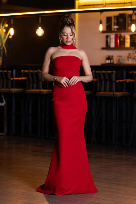Abendkleid Lang Rot ABU5097