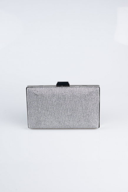 Abendtasche Glitzernd Platin SH801