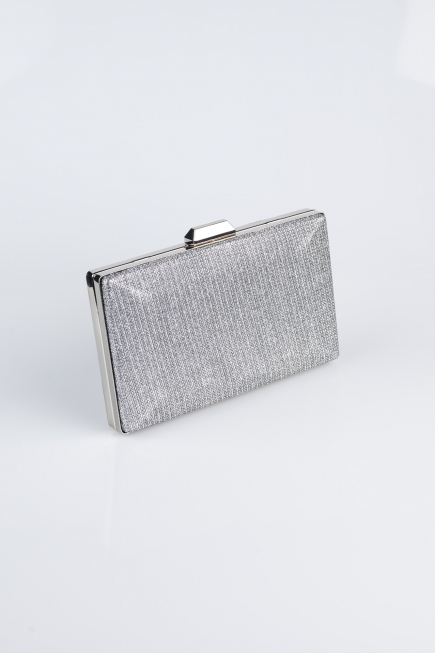 Abendtasche Glitzernd Platin SH801
