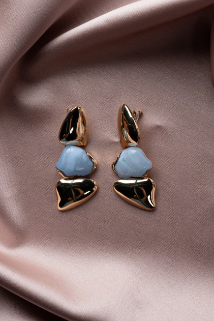 Ohrschmuck Blau BJ1042