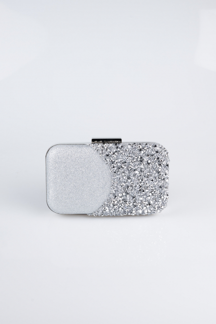 Abendtasche Silber V604