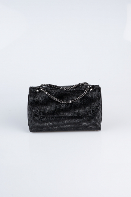 Abendtasche Verputz Schwarz V934