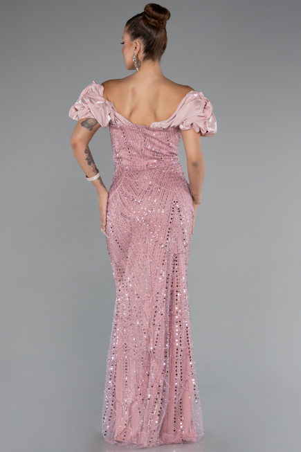 Puder Abendkleid İm Meerjungfrau-Stil Lang ABU4509