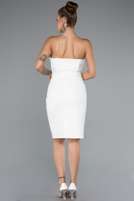 Partykleid Kurz Weiß ABK2362