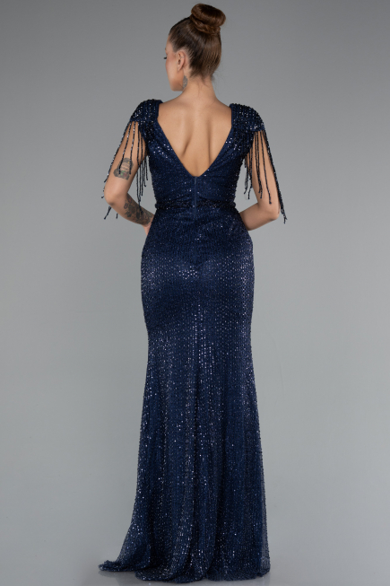 Abendkleid Lang Marineblau ABU5132