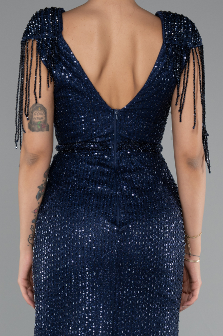 Abendkleid Lang Marineblau ABU5132