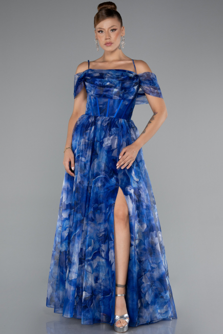 Abendkleid Lang Sächsischblau ABU5133