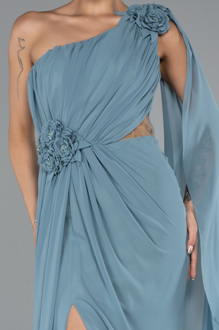 Standesamtkleid Lang Chiffon Minzgrün ABU5144