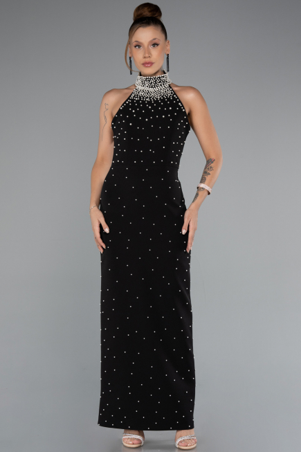 Standesamtkleid Midi Schwarz ABK2399