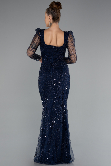 Abendkleid Lang Marineblau ABU4603