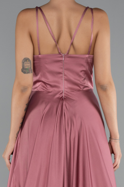 Abschlusskleid Lang Satin Altrosa ABU5146