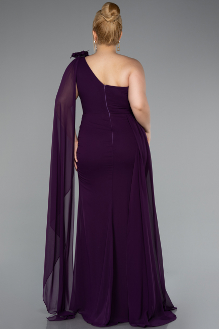Kleider in Großen Größen Lang Chiffon Violette ABU5145