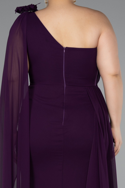 Kleider in Großen Größen Lang Chiffon Violette ABU5145