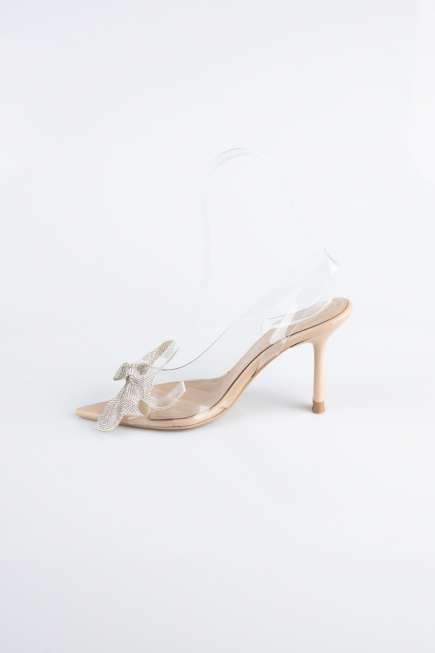 Party-Schuhe Leder Hautfarben AB1145