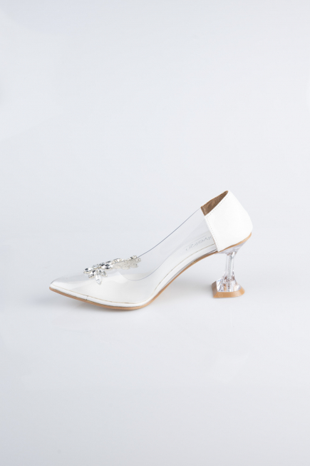 Stiletto Lackleder Weiß ABR1055
