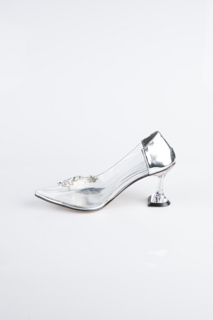 Stiletto Lackleder Silber ABR1055
