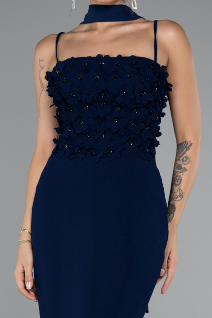 Abendkleid Lang Marineblau ABU5181