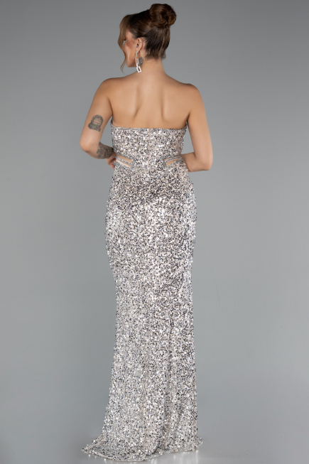 Abendkleid Lang Beige ABU5185