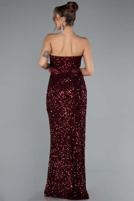 Abendkleid Lang Weinrot ABU5185