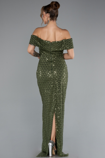 Abendkleid Lang Khaki ABU5186