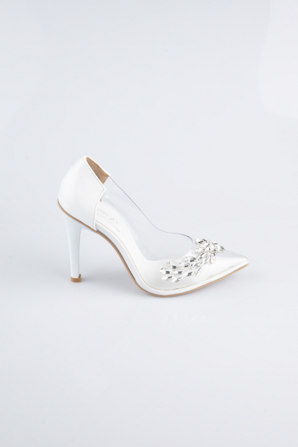 Party-Schuhe Lackleder Weiß AB1150