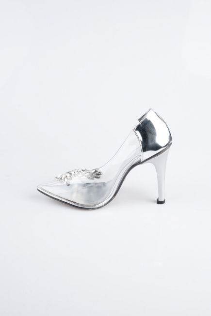 Party-Schuhe Lackleder Silber AB1150