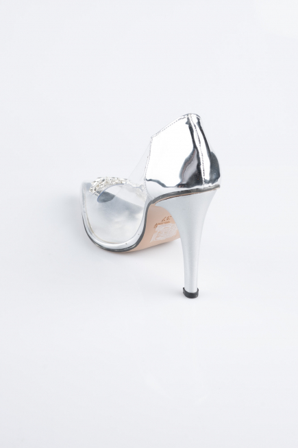 Party-Schuhe Lackleder Silber AB1150