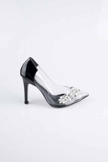 Party-Schuhe Lackleder Schwarz AB1150