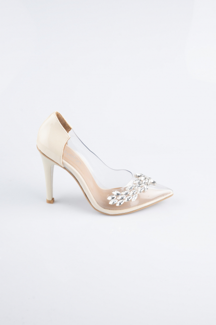 Party-Schuhe Lackleder Hautfarben AB1150