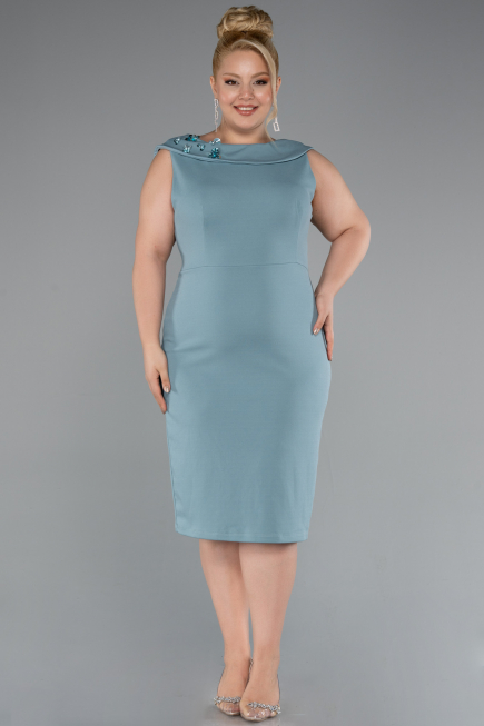 Partykleid in Übergröße Midi Minzgrün ABK2422