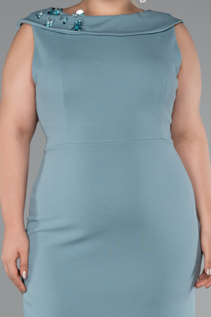 Partykleid in Übergröße Midi Minzgrün ABK2422