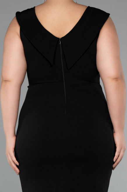 Partykleid in Übergröße Midi Schwarz ABK2422