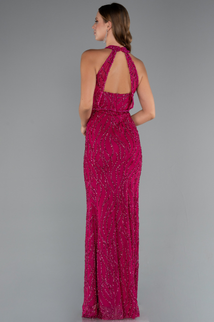 Abendkleid Lang Fuchsie ABU5213