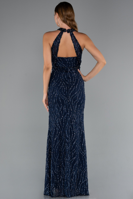 Abendkleid Lang Marineblau ABU5213