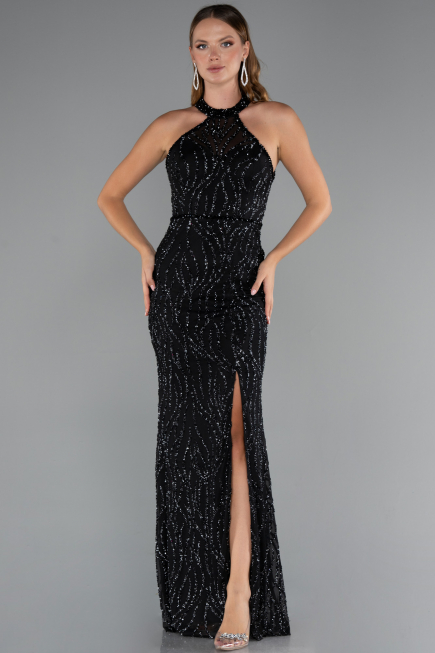 Abendkleid Lang Schwarz ABU5213